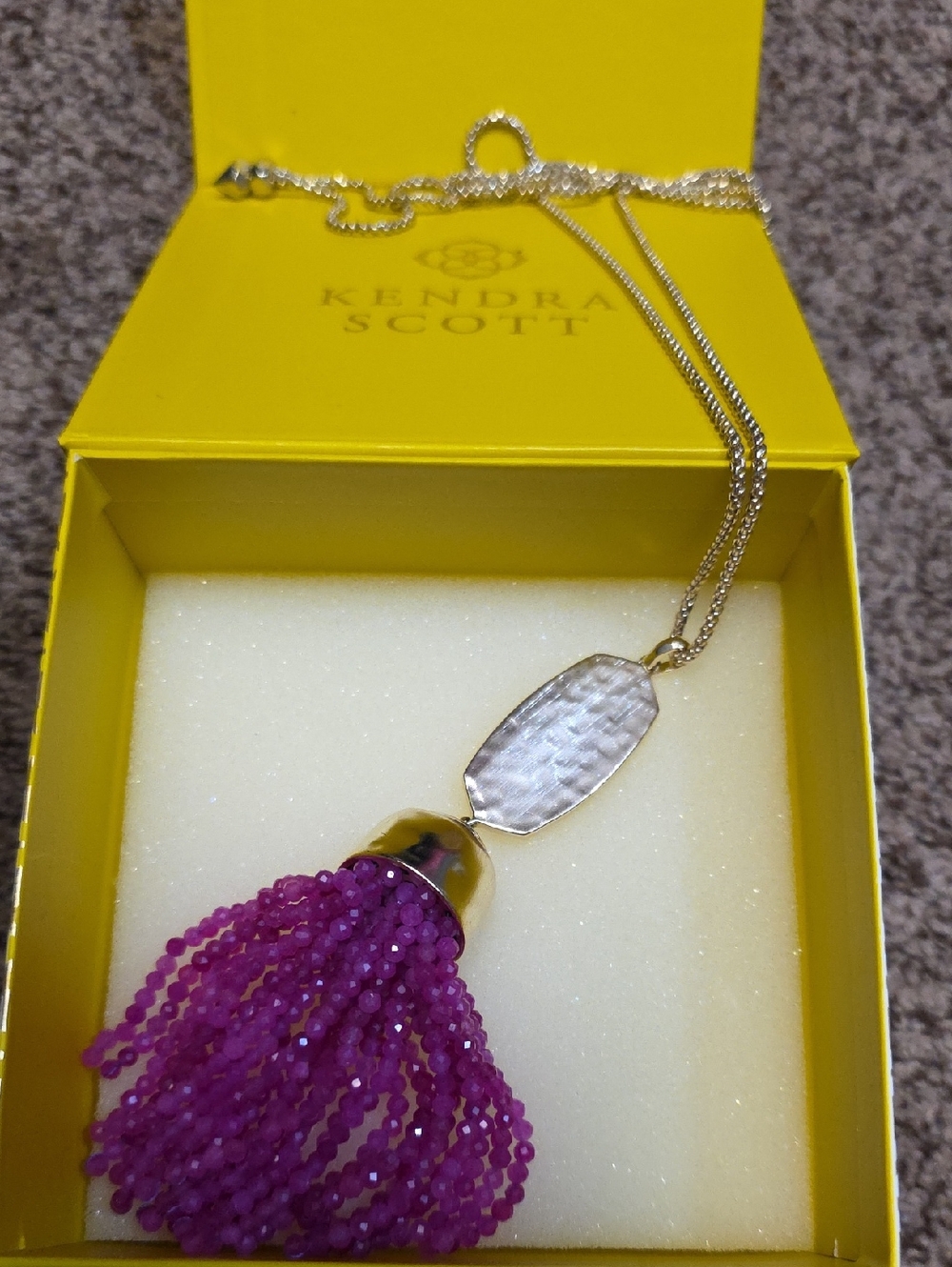 Kendra Scott Monroe Beaded Tassel Necklace with Gold Accents